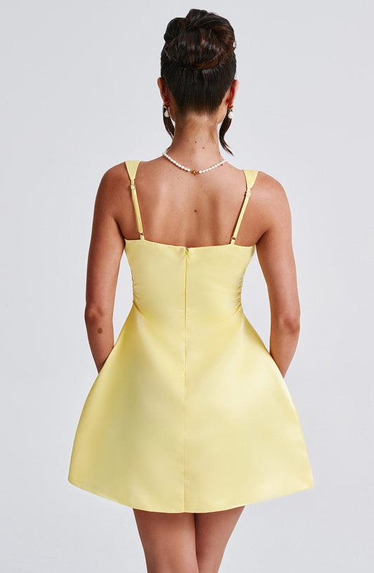 SOFIE MINI DRESS - LEMON