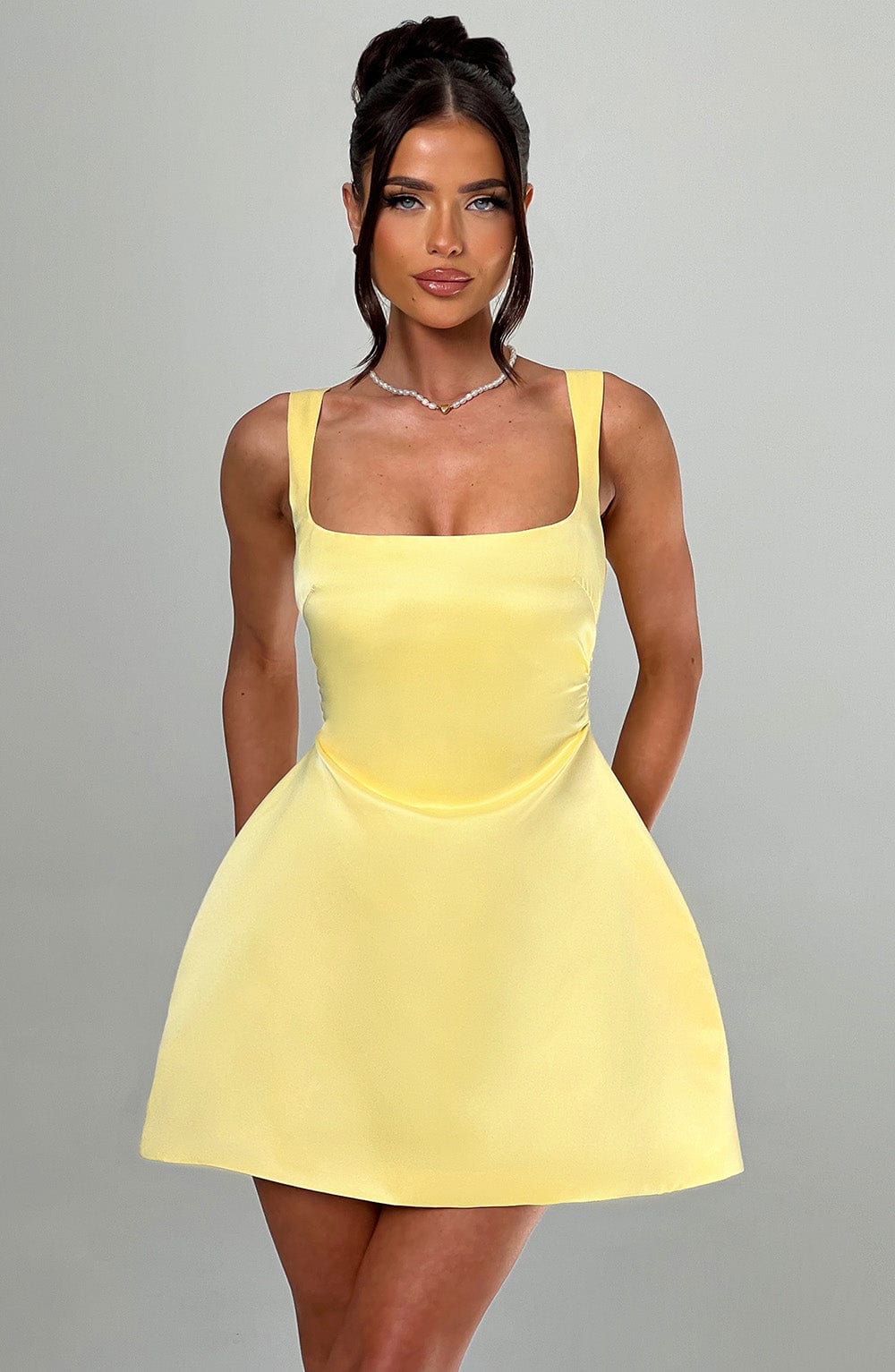 SOFIE MINI DRESS - LEMON