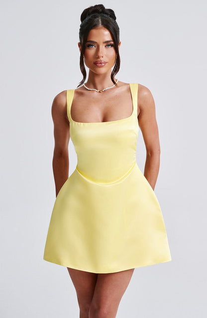 SOFIE MINI DRESS - LEMON