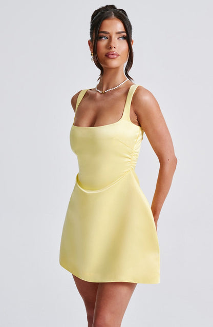 SOFIE MINI DRESS - LEMON