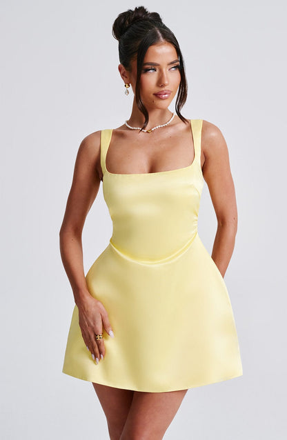 SOFIE MINI DRESS - LEMON