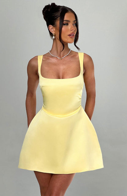SOFIE MINI DRESS - LEMON