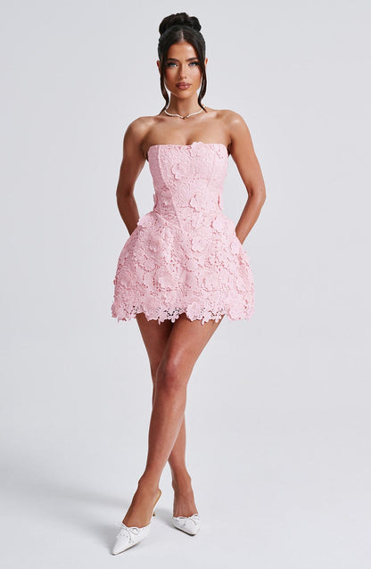LEONA MINI DRESS - BLUSH