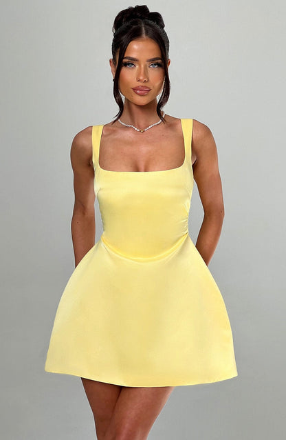 SOFIE MINI DRESS - LEMON