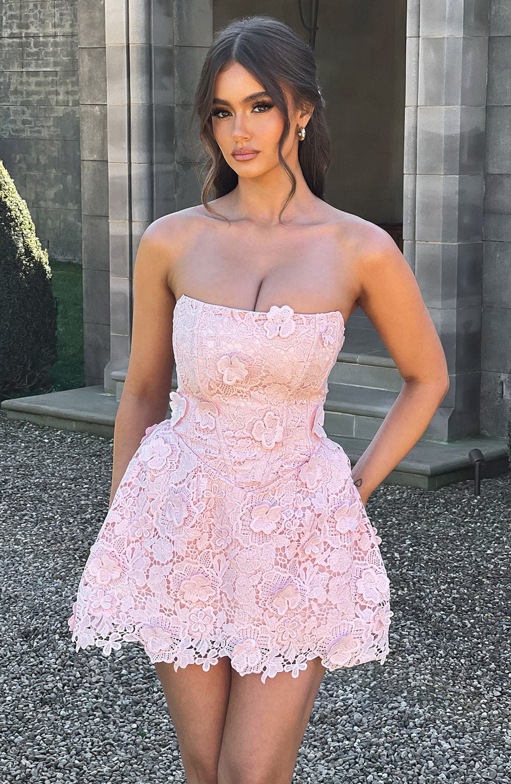 LEONA MINI DRESS - BLUSH