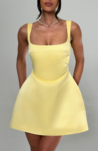 SOFIE MINI DRESS - LEMON
