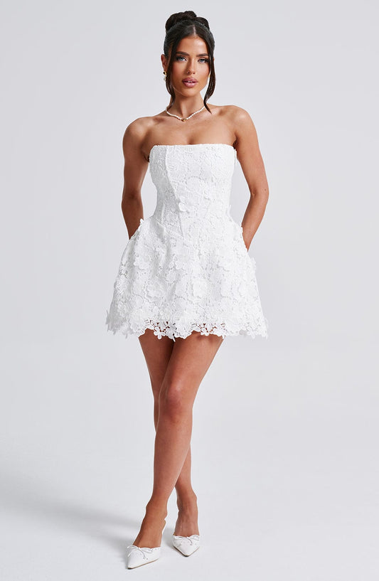 LEONA MINI DRESS - IVORY