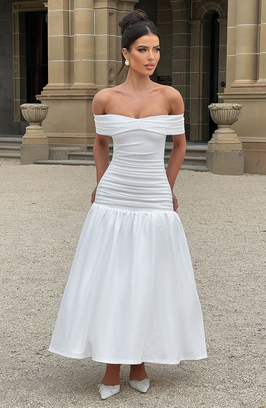WILHELMINA MIDAXI DRESS - IVORY