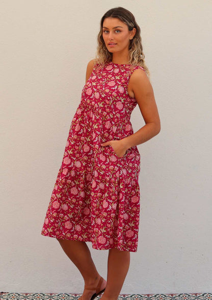 Tully Dress Cranberry