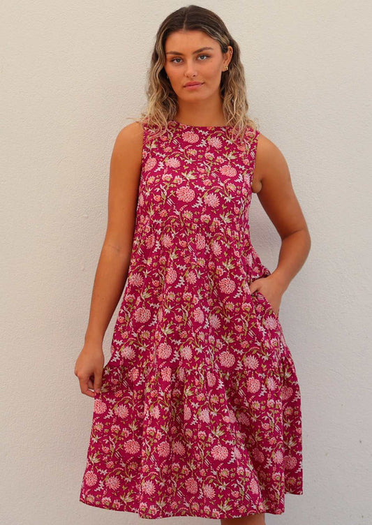Tully Dress Cranberry